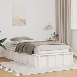 vidaXL Konstrukcija postelje Bela 100 x 200 cm Trden les