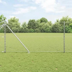 vidaXL Hexagon Ograja 1.4x10 m Pocinkano Jeklo