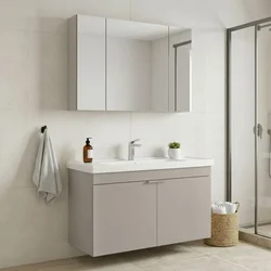 HANAH HOME Kupatilski ormarić sa umivaonikom i ogledalom (2 komada) Desna 100 750