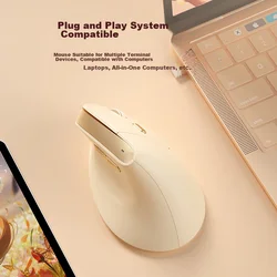 B.O.W Bežični miš, 2.4GHz, Bluetooth, Krem