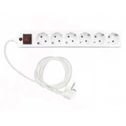 Produžni kabl 6r/5m sa prekidacem i zaštitom 3x1,5mm (Linkom) - beli