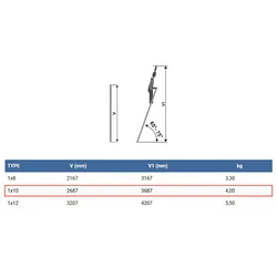 ELKOP Jednodelne Aluminijumske Merdevine 1x10 - 2,7m