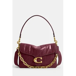 Coach baguette torbica ženska usnjena Chain Tabby Shoulder Bag With Quilting
