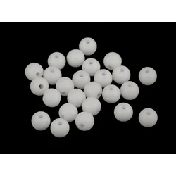 Plastične kroglice mat O8 mm - (01) bela (2000 kosov)