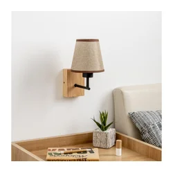 Brilagi - Zidna lampa NUBILA WOOD 1xE27/25W/230V hrast/smeđa