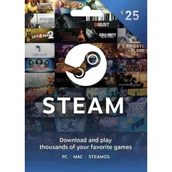 Steam Wallet Gift Card 25 EUR Steam Key EUROPE