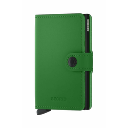 Usnjena denarnica Secrid Miniwallet Matte Bright Green zelena barva