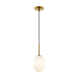 Luster na sajli ALIAS 1xG9/8W/230V prečnika 12 cm zlatne boje