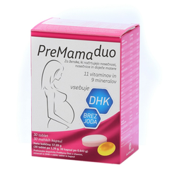 PreMama Duo, 30 tablet in 30 mehkih kapsul