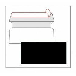 Kuverta amerikanka brez okenca (220x110mm), (25 kosov), črna
