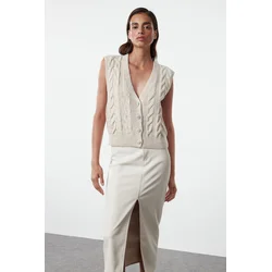 Trendyol Milla ženski duks Twoaw25Ye00040, Stone-Beige