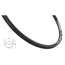 Force felga basic disk 559x19, 36 rupa crna ( 70236 )
