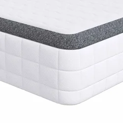 Vidaxl Vzmetnica Bela in siva 80 x 200 cm Bonell vzmet