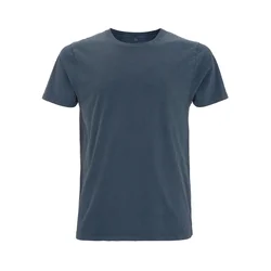 Life-Tree Majica Organic Basic Washed Blue modra