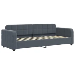 Vidaxl Raztegljiva postelja temno siva 80x200 cm žamet