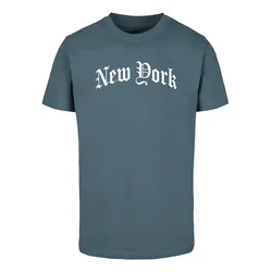 New York Texting Tee dustyblue
