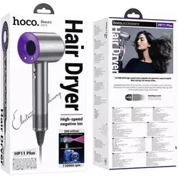 hoco. Fen za kosu sa negativnim jonima, 1600 W, ljubičasti - HP11 Plus Purple