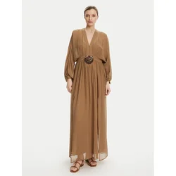 Luisa Spagnoli Večerna obleka Paiolo 541815 Rjava Regular Fit