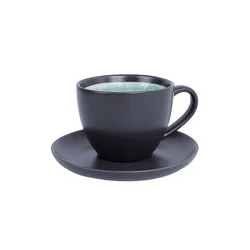 Homestar Skodelica s krožnikom RITA 300 ml črno modra