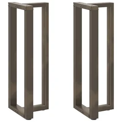 Noge za barski stol T-oblika 2 kom Crne 40x35x(110-111) cm Čelik