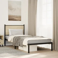 Metalni okvir kreveta bez madraca boja hrasta sonome 80x200 cm