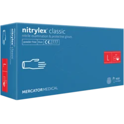 Rokavice modre nitrilne rokavice CLASSIC MERCATOR 100 kosov - velikost L
