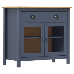 Komoda Hill siva 90 x 40 x 80 cm od masivne borovine