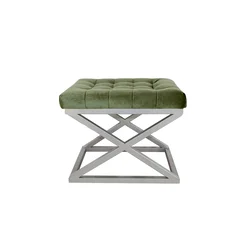 Lessentiel Maison Tabure 50x42x40cm, Srebrno-Bordo
