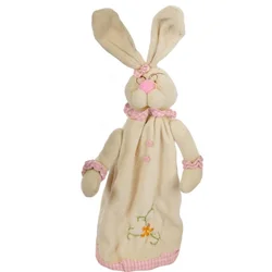 shumee Plišasti zajček, stoječ na teleskopskih nogah, 45 cm, roza