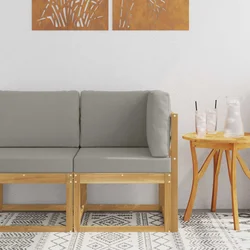 Set vanjskih sofa Bijela i svjetlosiva 51 x 54 x 73 cm