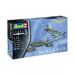 Plastično letalo Modelkit 03711 - Me262 & P-51B (1:72)