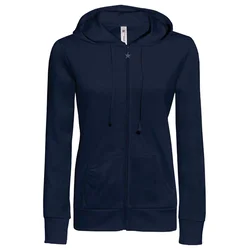 MAJICA DUGI RUKAVI ŽENSKA ZIP B&C WONDER 280G TAMNO PLAVA XL!!