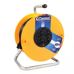 COMMEL Kabl sa motalicom, 50 m, PVC bubanj 280 mm monofazna (C0956)
