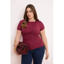 Trendyol Curve Ženska bluza Tbbss26Af00075, Bordo
