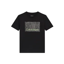 Calvin Klein Jeans Majica Perforation LVCKSJA04B Črna Regular Fit