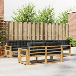 Set vanjskih sofa s jastukom 6 pcs Bijela i antracit Poliester