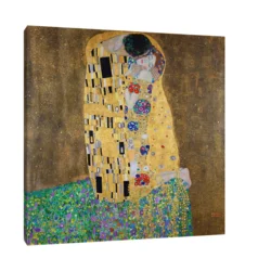 Canvas Slika na platnu Kiss, Gustav Klimt, Bez rama, 50 x 50 cm