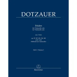 Friedrich Dotzauer Etudes for Violoncello solo, Volume I Note