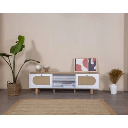 Hanah Home TV Komoda Bohem, 55x180x41 cm, Belo-Hrast