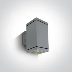 Zidna svjetiljka Cube-WL2, E27 PAR30, 2x75W, IP54, siva