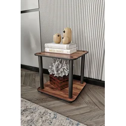 Hanah Home Pomoćni stočić Tiers Square, 34x38x34 cm, Boje oraha
