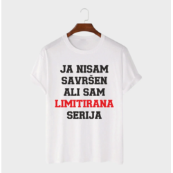 MAFIMI Muška majica Ja nisam savršen ali sam limitirana serija, Bela