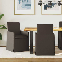 Trpezarijske stolice 2 pcs Tamno siva 57 x 67 x 95 cm