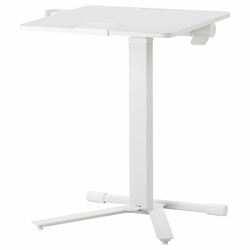 MITTZON Stočić za laptop s točkićima, bela, 66x50 cm