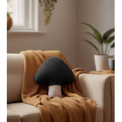 Aberto Design Dekorativni jastuk Mushroom, 38x35 cm, Crni