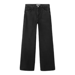 MANGO Kavbojke DANILA črn denim