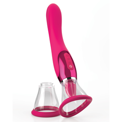JimmyJane Vibrator sa vakum čašicom Apex, 25.8cm, Roze