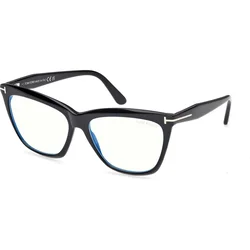Tom Ford Ženski okvir za dioptrijske naočare Blue Block 0FT6064-B 156, Crni