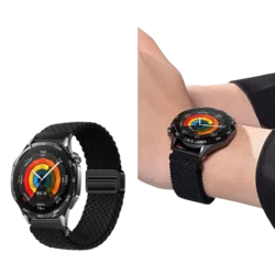Smorss Zamenska narukvica za pametni sat za Huawei Watch GT6/Watch5/GT5/Pro/GT4/3/2/Watch4 Pro Smart, Crna