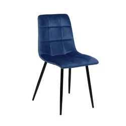 Homestar Stol CHILLI temno modri žamet